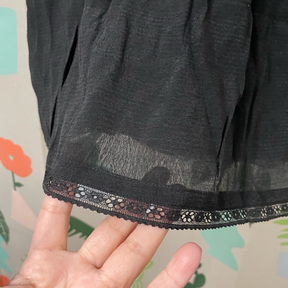 Tulle Mini Skirt Junior Size XLarge Black Pattern Casual Summer - Picture 4 of 7
